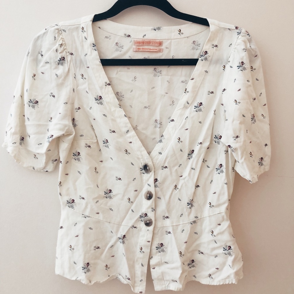 White floral top